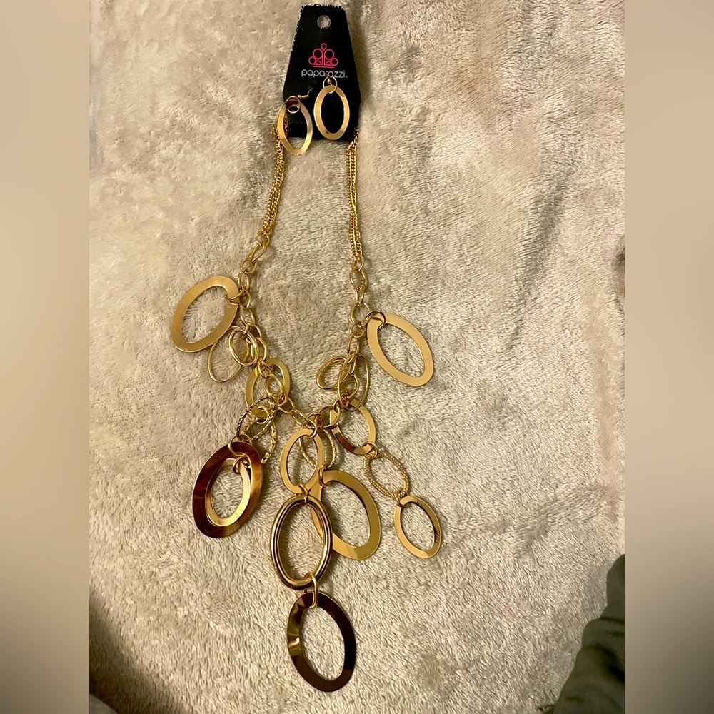 Paparazzi Gold necklace with earrings